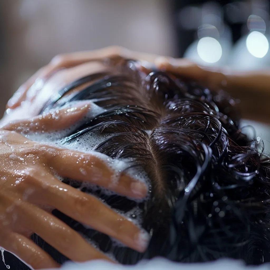 Stylist providing a relaxing shampoo and scalp massage, showcasing services in haircut packages