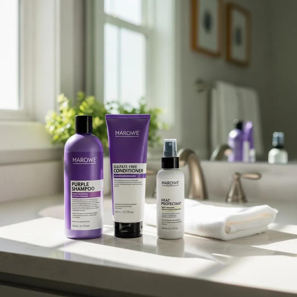 Recommended hair care products for keeping blended gray tones fresh at home