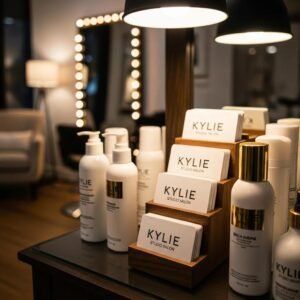 Kylie Studio Salon gift cards displayed in a stylish salon setting, highlighting beauty and pampering