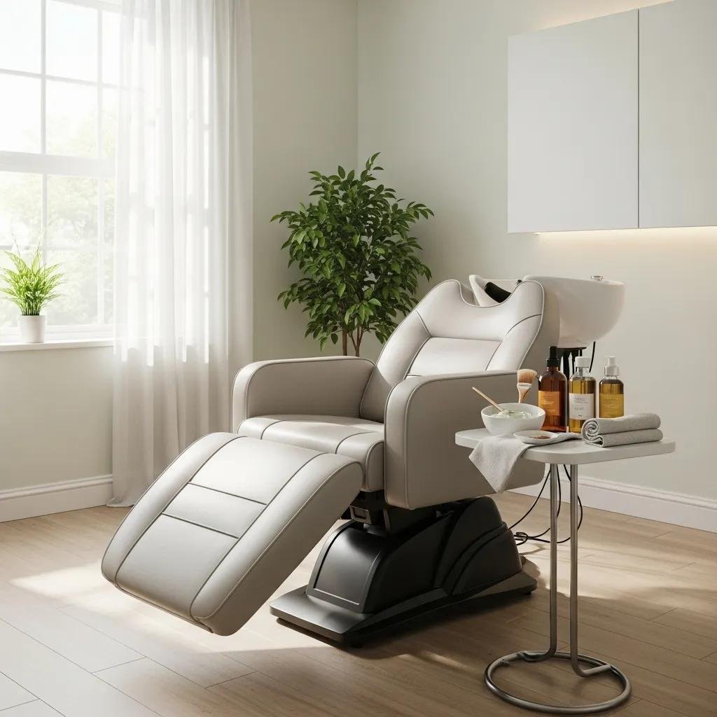 Kylie Studio Salon treatment room: calm setting for scalp care