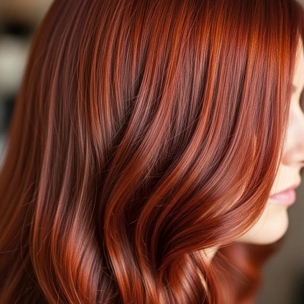 Shiny, vibrant hair after a permanent color service, showcasing long-lasting results